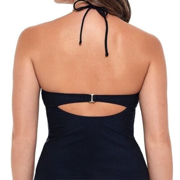 Salt + Cove Womens Juniors Ringing It Halter Swim Top Separates Black Small - Picture 2 of 9